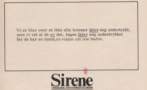 Med pennen som våpen – Sirene og mediefeminismen på 1970-tallet