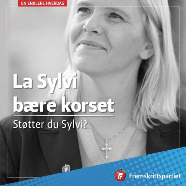 La Sylvi bære korset