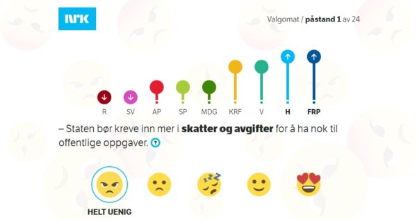 NRKs valgomat – norske konfliktaksar og læring undervegs